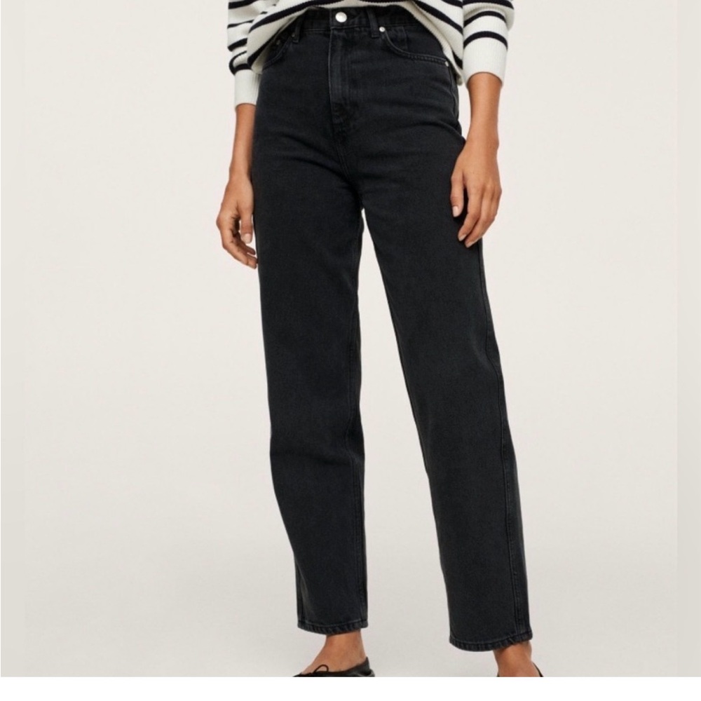 High rise black mango jeans size 4